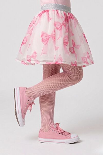 Le Mabelle Rosa Netzstrumpfhose für Mädchen