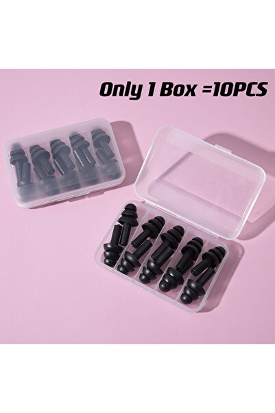Choice BLACK 1Box Is 5Pairs New Comfort Earplugs Noise Reduction Silicone Sof...