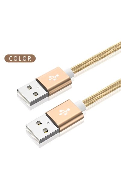 Choice16 كابل تمديد USB ذهبي من NNBILI بطول 0.25 متر، من النوع A ذكر إلى ذكر،...