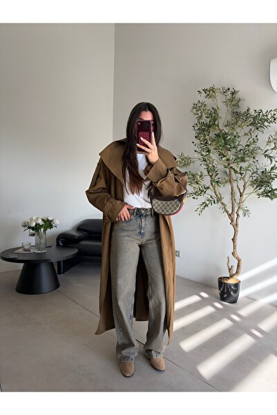 Bade Butik Oil Green Belted Vera Trench
