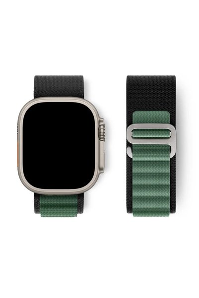 Choice43 42mm-44mm-45mm-49mm black green 09 Alpine Loop for apple watch band ...