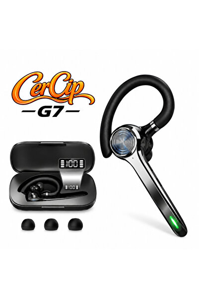 CerCip G7 Bluetooth Headset Black, 100 Hour Battery, Bluetooth 5.3, Multipoin...