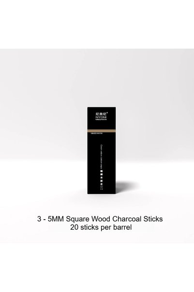 Choice 3-5mm NYONI Square Willow Cotton Wood Charcoal Srips Professional Art ...
