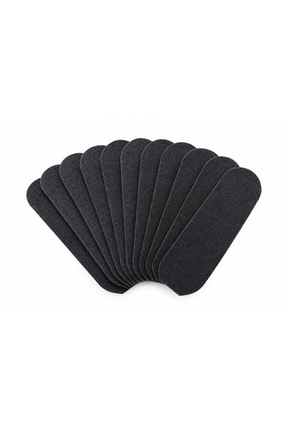 LA PERLA TECH Pedi File Replacement for Reusable Stainless Steel Foot Rasp Handle, 10 Count -Black