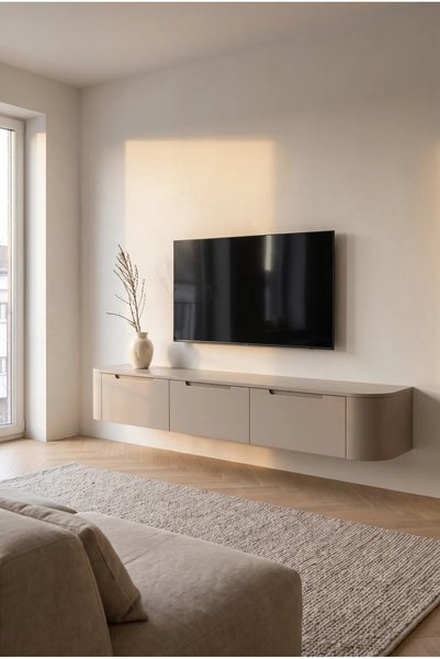 LYRA HOME Modern Mat Vizon Duvar Tipi TV Ünitesi / Konsol (270 cm)