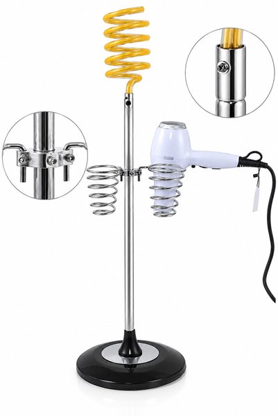 LA PERLA TECH Hair Dryer & Hairdresser Storage Tool, Stainless Steel Floor St...