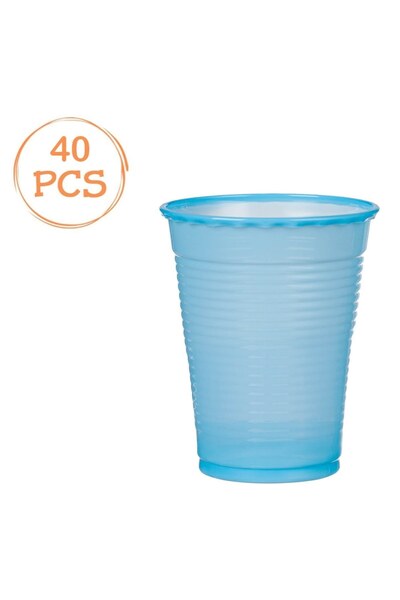 OEM Set 40 de Pahare din Plastic Bleu 200ml