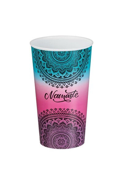 OEM Pahar din Plastic cu Model Mandala "Namaste" 650ml - Pahare Imprimeu Pret...