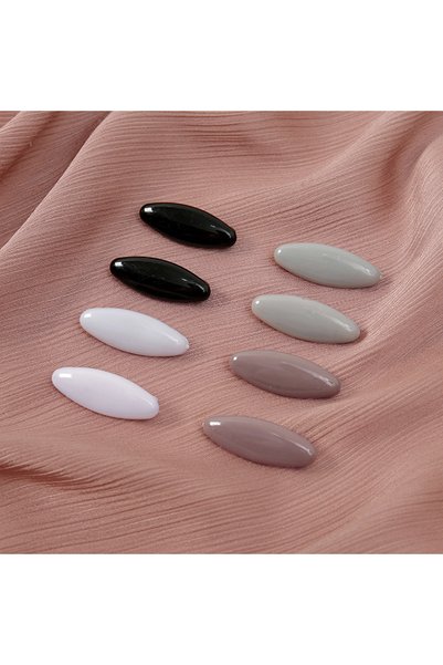 Choice4 Clear 05 8pcs Hijab Pins Set with Plastic Cover, Safety Scarf Clips, ...