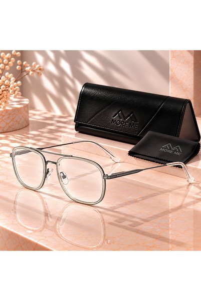 MORE ME MoreMe Unisex Eyeglasses | Lightweight Titanium + Acetate Fashion Fra...