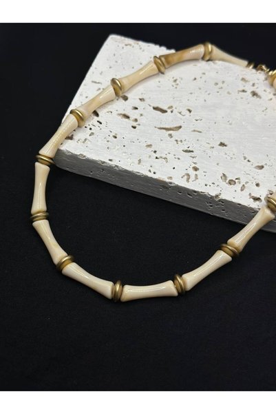 lysiaaccessory Cream Bone Necklace Pinterest Model Light Pink Standard