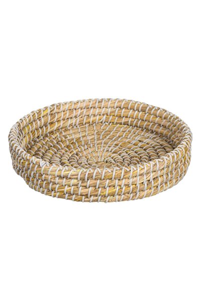 OEM Tava din Paie Rotunda de Culoare Naturala Ø27x6cm - Tavi Decorative, Deco...
