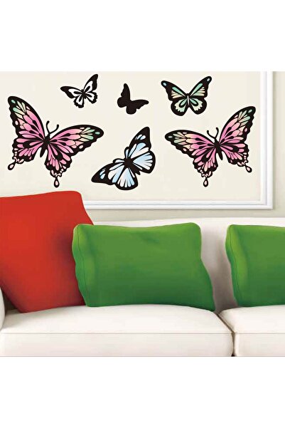 OEM Fluturi Autocolanti Decorativi Multicolori Irizati 21x37cm - Autocolante ...