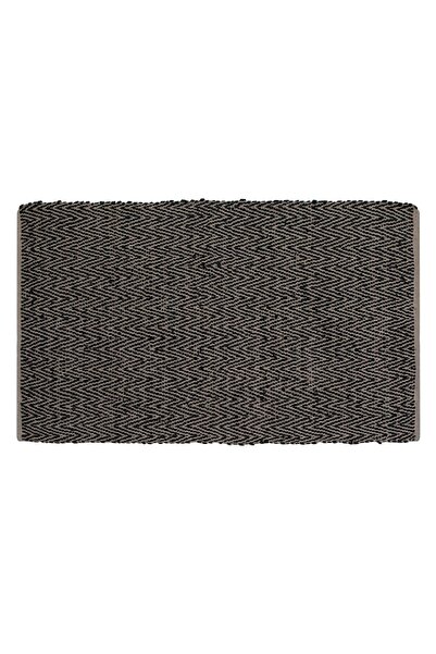 DD SHOP Covoras decorativ piele artificiala bej negru 130x90cm cu model
