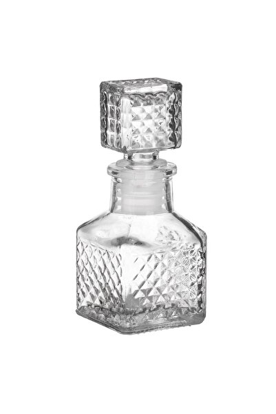 OEM Sticla Transparenta Patrata cu Model Reliefat pentru Lichior 50ml