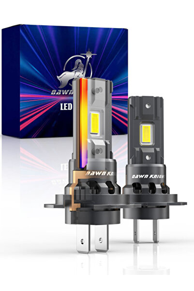Choice مصباح أمامي LED طراز H7 4300K أبيض أصفر DAWN KNIGHT بقوة 40000 لومن، H...