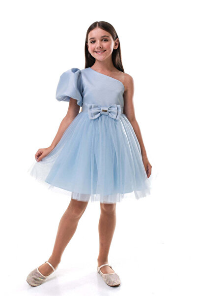 SOLLUXE ROVENA - Rochie de ocazie din satin cu tul fin și model asimetric pe ...