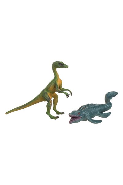 OEM Figurine de Dinozauri Compsognathus & Dinozaur de Apa 14cm - 2buc