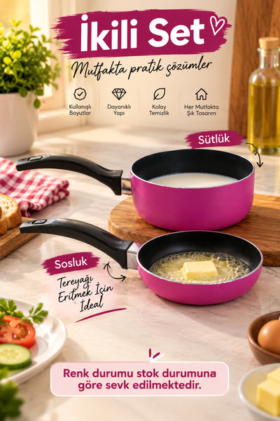 VENON 2Nd Set of 14 cm and 12 cm Teflon Mini Sauce Pans Oil Melting Pan Sauce...
