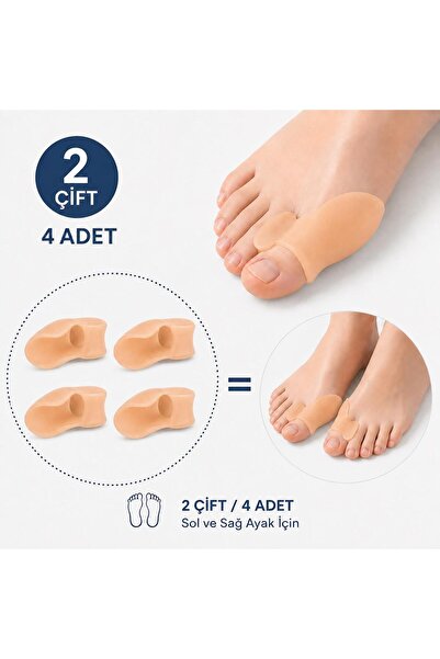 sanal trend Skin Color Silicone Roller Toe Big Toe Bone Bunion Protector Silicone Bunion 1 Pair