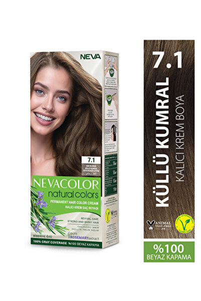 Neva Color Nevacolor Natural Colors 7.1 Küllü Kumral - Kalıcı Krem Saç Boyası...