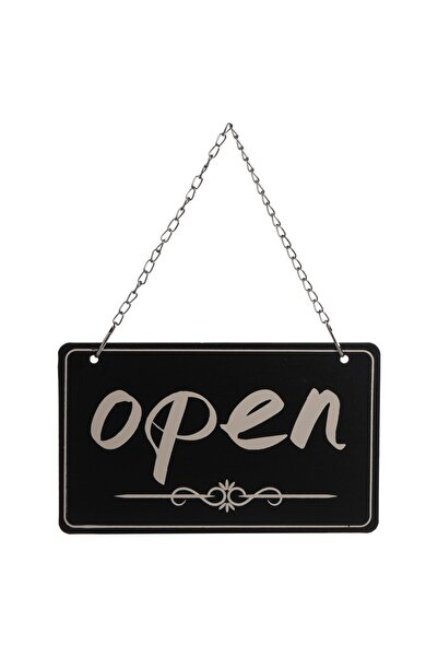 OEM Tablita Semnalizare Suspendabila din Lemn "Open - Closed" 25x15cm