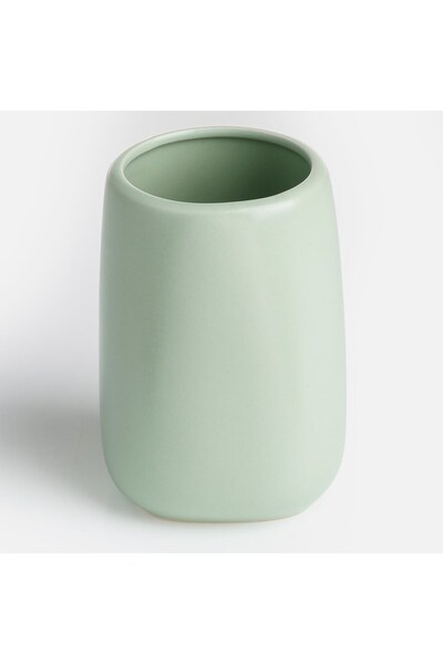 OEM Suport Ceramic Verde Menta pentru Periute de Dinti 7x7x10,5cm
