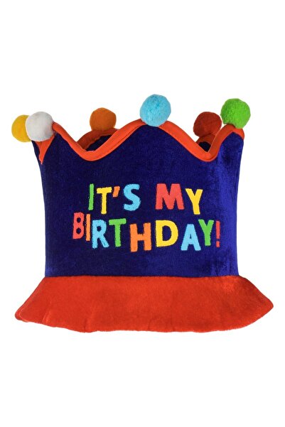 OEM Palarie de Petrecere Coroana Albastra Rosie cu "Happy Birthday" Ø64x14cm