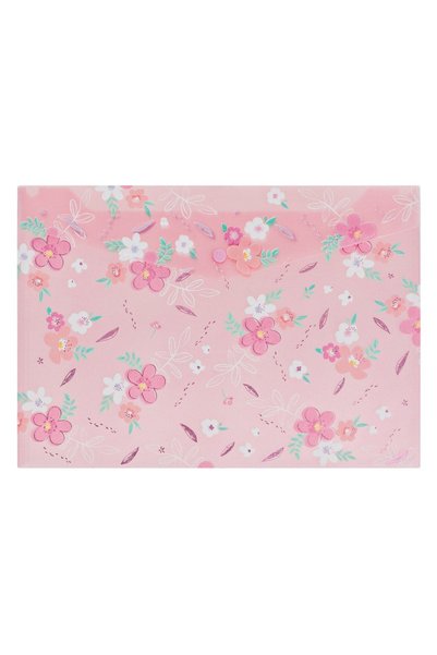 OEM Mapa cu Capsa Roz Flori Glitter 33x23,6cm - Mape Imprimeu Foil, Produse S...