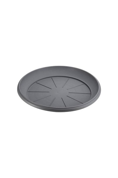 OEM Farfurie Ghiveci Flori din Plastic Antracit Ø20x2.8cm