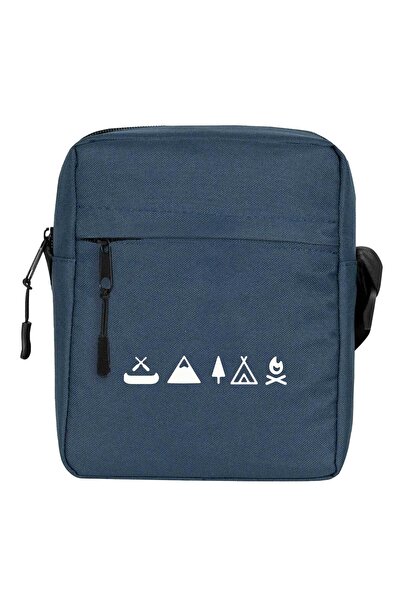 CrowsGate Camp İcon Shoulder Bag Navy Blue Color