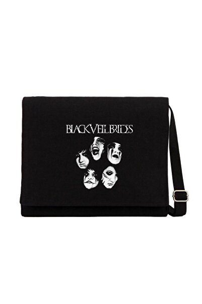 CrowsGate Geantă Messenger din pânză neagră Black Veil Brides Group