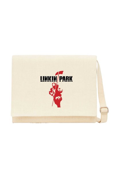 CrowsGate Geantă Messenger din pânză cremă Linkin Park Soilder