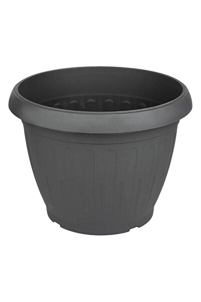 OEM Ghiveci Flori din Plastic Antracit Ø25x20cm - 6l - Ghivece Mocca, Produse...