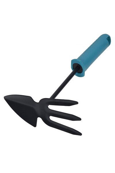 OEM Sapa Dubla de Gradina Metalica cu Maner Albastru 25cm