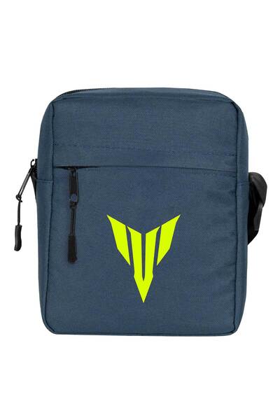 CrowsGate Geantă de umăr Yamha Neon Logo Culoare bleumarin
