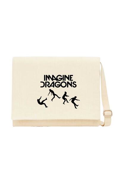 CrowsGate Imagine Dragons Fall Cream Canvas Poštarska torba