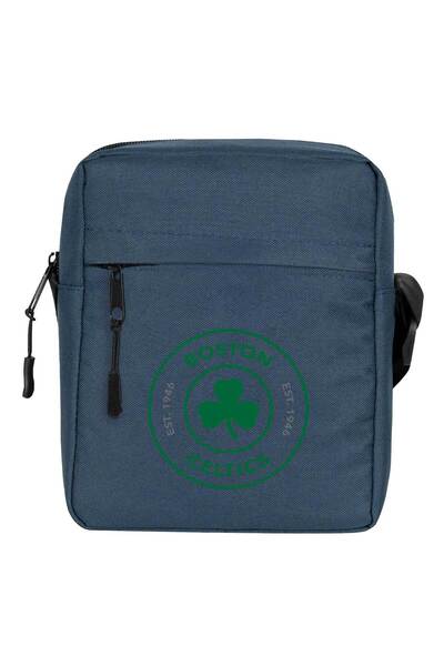 CrowsGate Geantă de umăr Boston C. Logo Culoare bleumarin