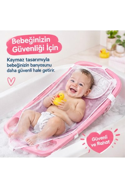 MorBebe 2’li Bebek Küvet Filesi ve Banyo Süngeri Seti