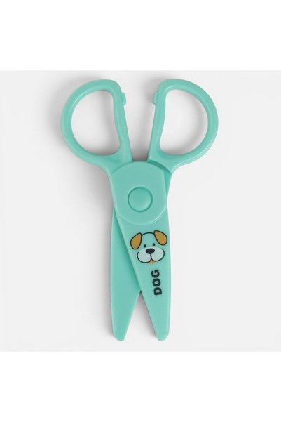 OEM Foarfeca Verde Menta cu Model Catel pentru Prescolari 13cm - Foarfece Pre...