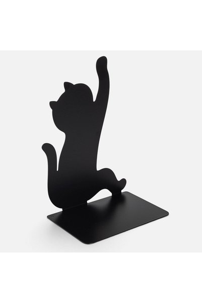 OEM Suport pentru Carti Metalic Negru Model Pisica 14x9,5x20cm - Suporturi, P...