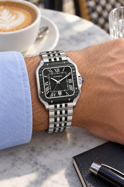Chaperone Ch00168M Men's Wristwatch with Steel Strap
