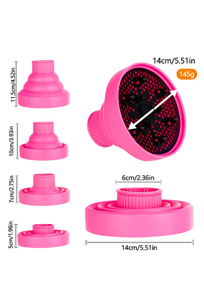 Choice pink Silicone Salon Tool Black Pink Universal Hairdryer Diffuser Cover...