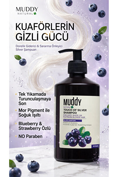 Muddy Dorelik Gi Leather Ci Touch of Silver Shampoo 500 ml Purple Shampoo for...