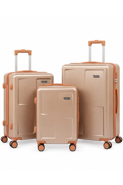 VORTA 3-Piece Luggage Set - 20"/24"/28" ABS Material | Lightweight | Combinat...