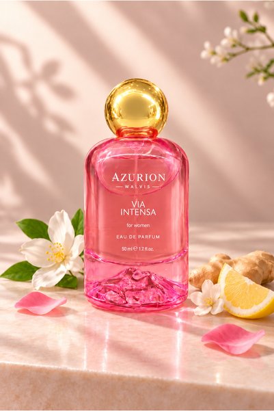 azurion walvis cosmetics Via Intensa Kadın Parfümü EDP 50 ml – Çiçeksi, Odunsu ve Misk Notalı Kalıcı Parfüm