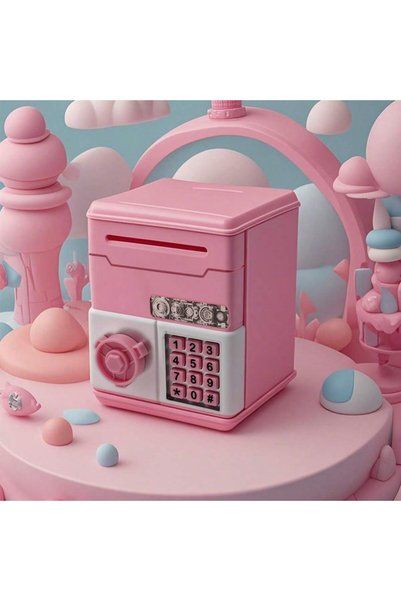 Choice3 pink Mini smart password piggy bank ATM children's creativity can onl...
