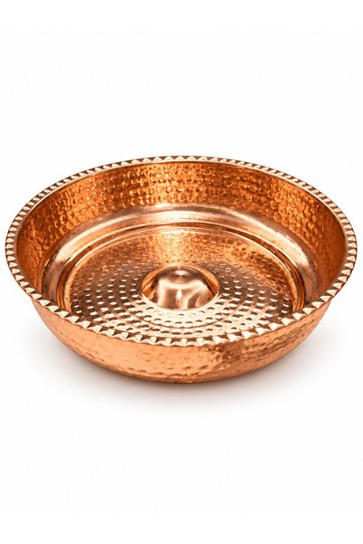 AURA COPPER Handmade Copper Hamam Stone – Kurna Bath Spa Stone Traditional Tu...