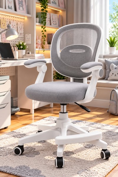 Taimi Kids Study Chair Adjustable Height with Footrest, Armrests, Swivel Mesh...