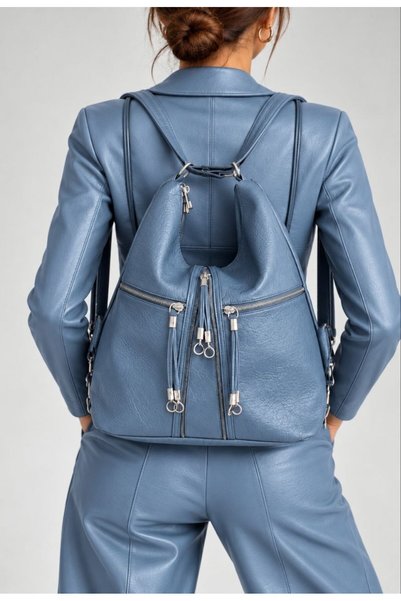çantamgelsin Women's Soft Leather Multi-Compartment Large Backpack and Should...